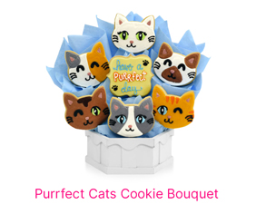 Purrfect Cats Cookie Bouquet