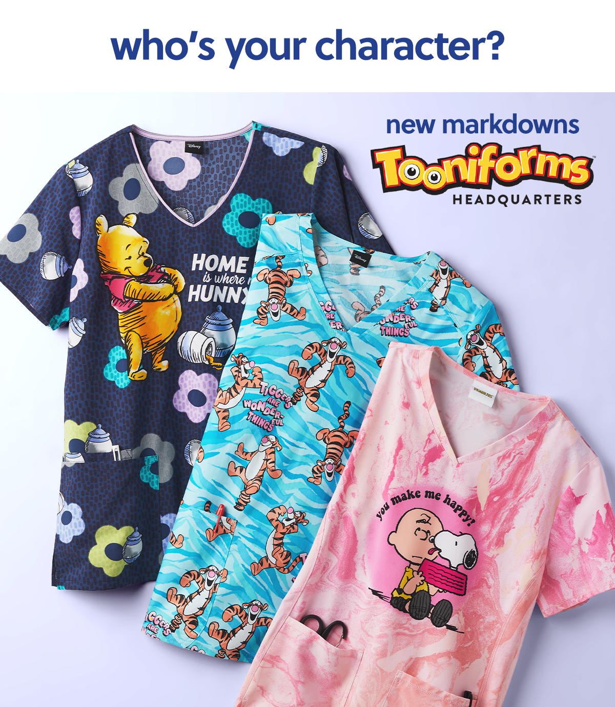 who's your character? new markdowns HEADQUARTERS 