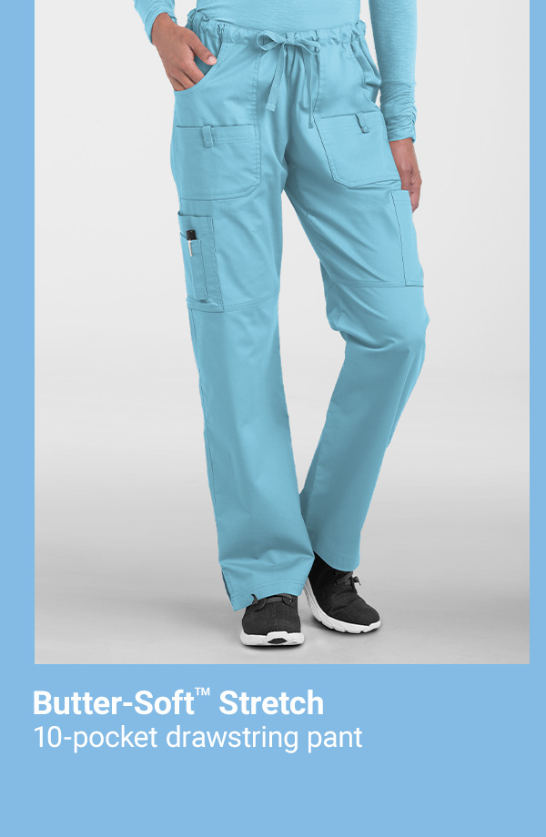 10-pocket Drawstring Scrub Pant >