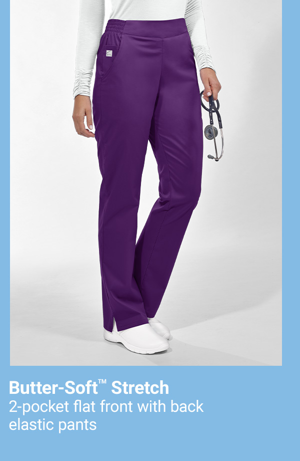 2-Pocket Flat Front Scrub Pant >