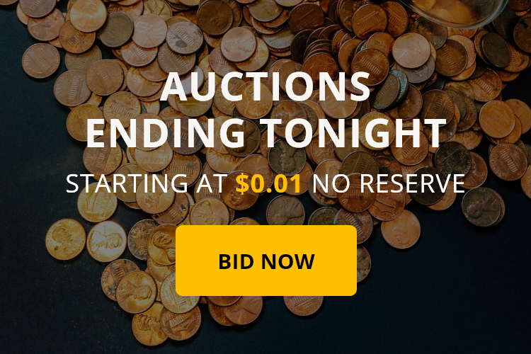 Auctions ending tonight. Starting at $0.01 NO RESERVE. BID NOW