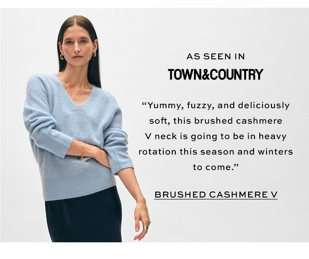 Brushed Cashmere V Neck