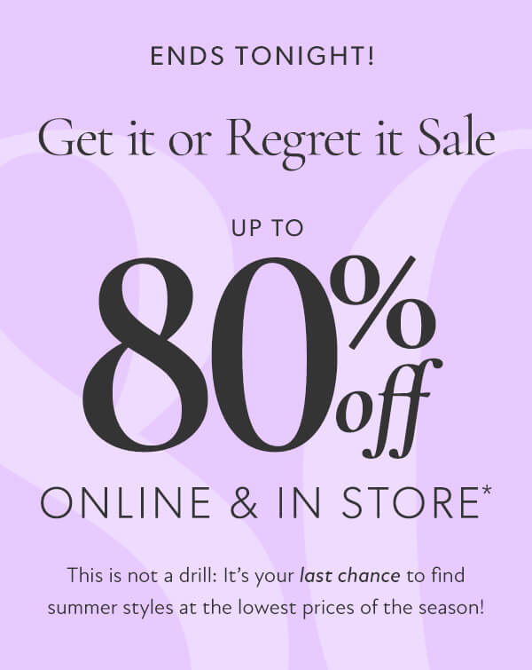 Up to 80% off. Shop sale