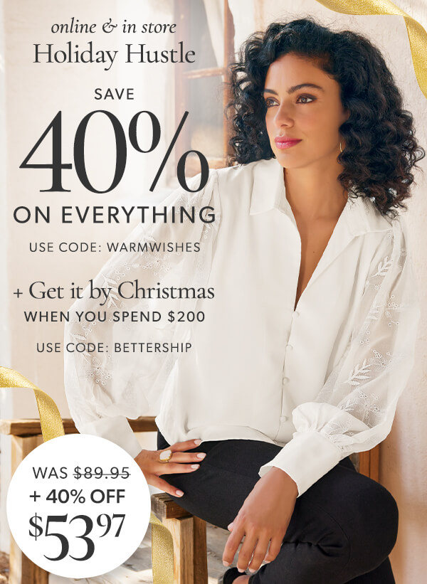 Save 40% on everything