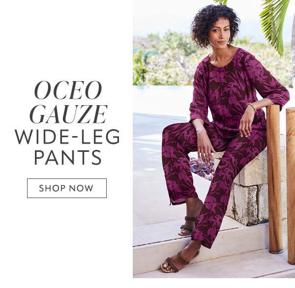 Oceo Gauze Wide-Leg Pants