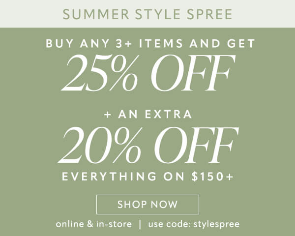 Buy 3+ items and get 25% off. Shop now