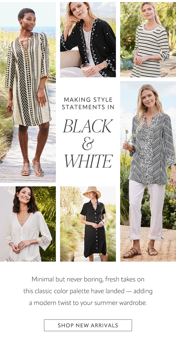 Making style statements in Black & White. Shop new arrivals
