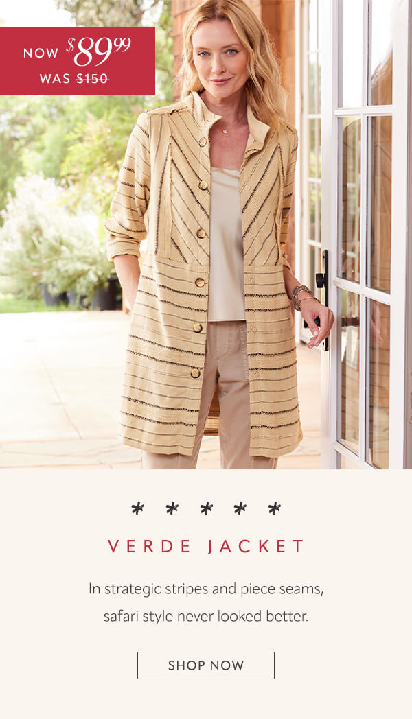 Verde Jacket now $89.99