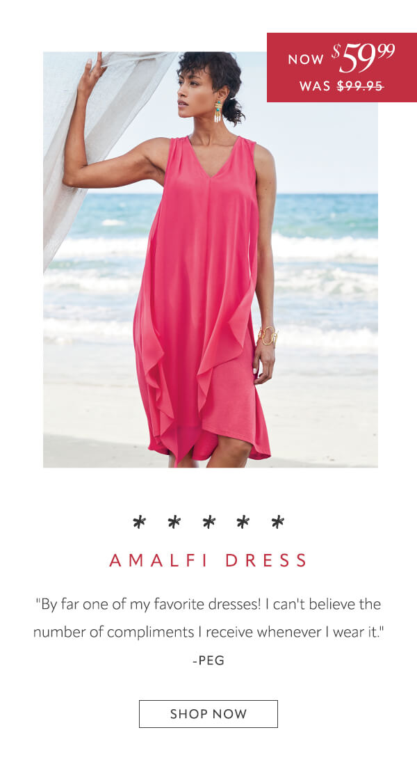 Amalfi Dress now $59.99