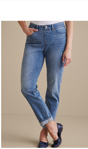 Relaxed straight jeans