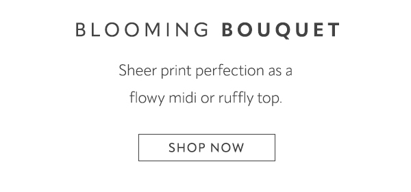 Sheer print perfection as a flowy midi or ruffly top. Shop now