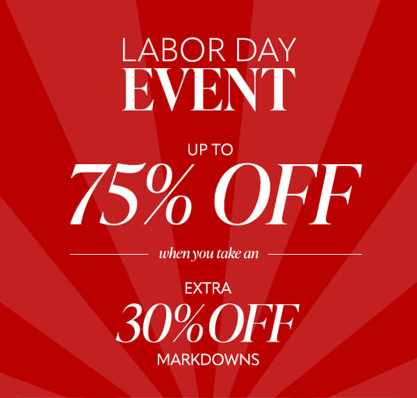 Labor Day event up to 75% off