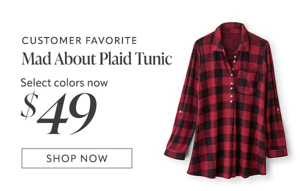 mad about plaid tunic
