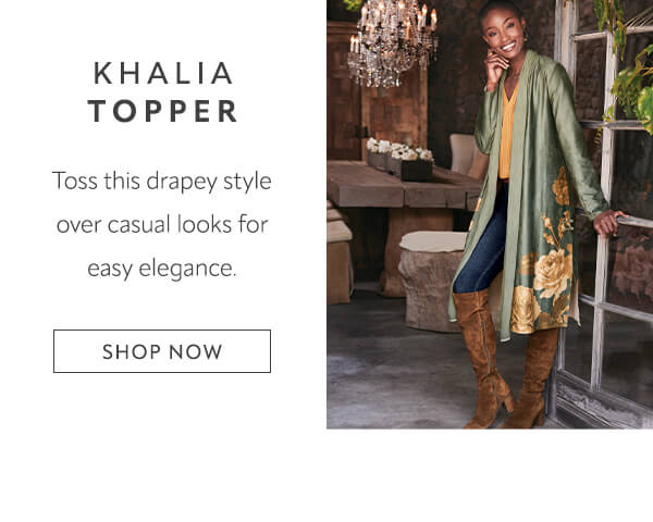 khalia faux suede topper