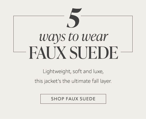 5 ways to wear faux suede