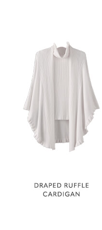 draped ruffle cardigan