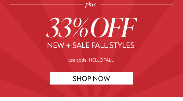 Plus 33% off new styles