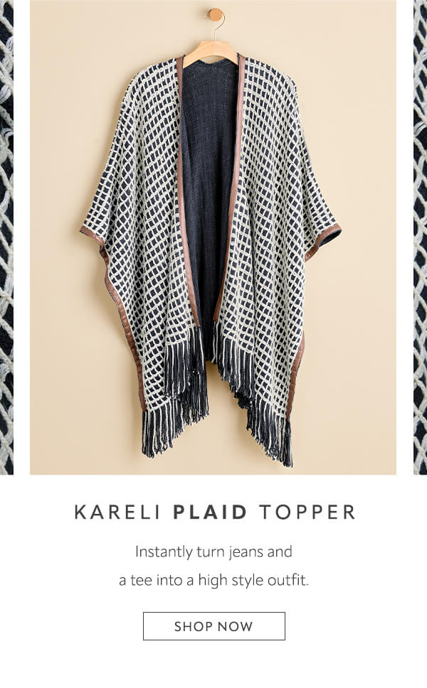 kareli plaid topper