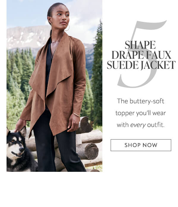 Shape Drape Faux Suede Jacket