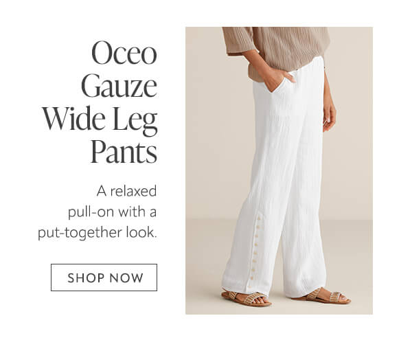 Oceo Gauze Wide-leg Pants - Wide Leg Gauze Pants