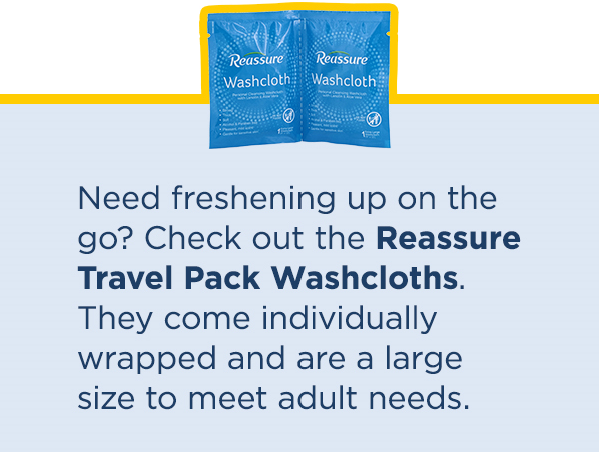 Reassure Travel Pack Washcloths