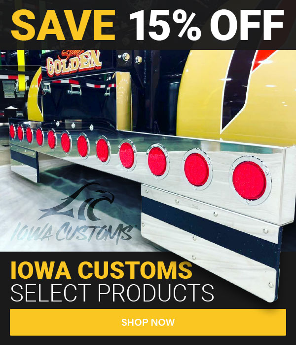 Save 15% OFF Select Iowa Customs Products!