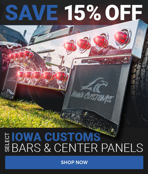 Save 15% OFF Select Iowa Customs Bars & Center Panels
