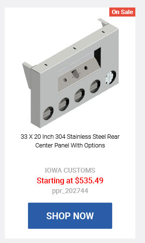 33 X 20 Inch 304 Stainless Steel Rear Center Panel With Options Starting at $535.49 ppr_202744