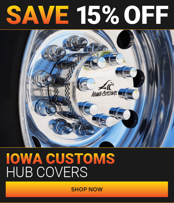 Save 15% OFF Iowa Customs Hub Covers!