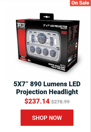 5X7" 8901 Lumens LED Projection Headlight! Now: $237.14 Was: $278.99