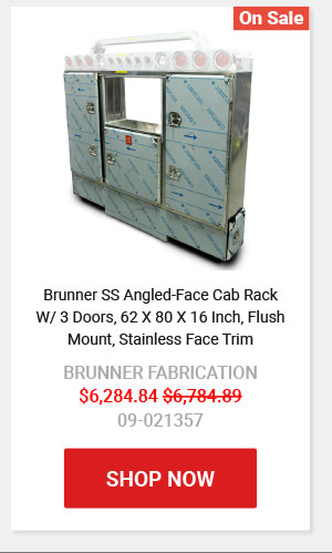 Brunner Stainless Steel Angled-Face Cab Rack W/ 3 Doors, 62 X 80 X 16 Inch, Flush Mount, Stainless Face Trim Now: $6,284.84 Was: $6,784.89