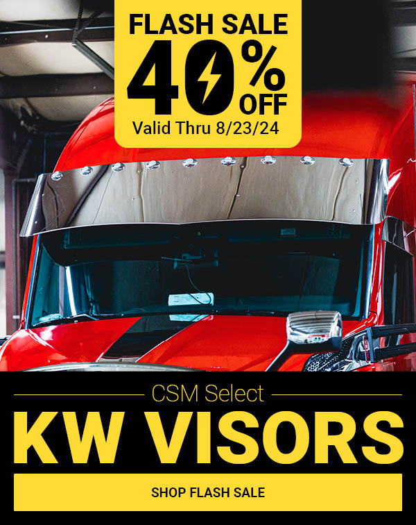 Flash Sale 40% OFF CSM Select KW Visors! Valid Thru 8/23/24