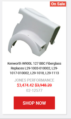 Kenworth W900L 127 BBC Custom Truk-Rodz Hood Fiberglass By Jones Performance Replaces L29-1003-010002, L29-1017-010002, L29-1018, L29-1113 02-12577