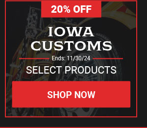 20% OFF Select Iowa Customs Products! Valid Thru Nov 30, 2024