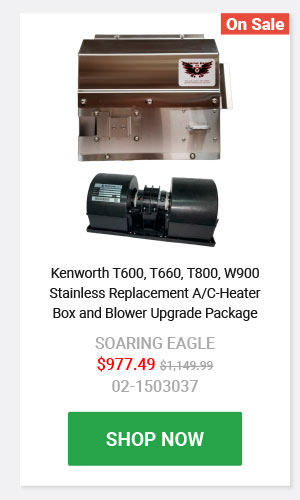 Kenworth T600, T660, T800, W900 Stainless Replacement A/C-Heater Box and Blower Upgrade Package 02-1503037