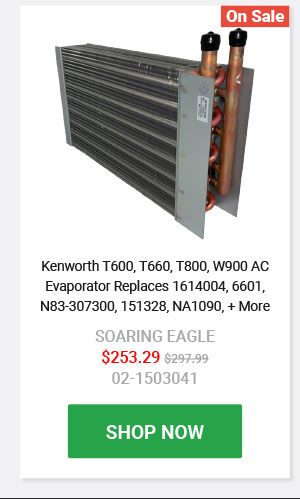 Kenworth T600, T660, T800, W900 AC Evaporator Replaces 1614004, 6601, N83-307300, 151328, NA1090, ZGG708010, 1614004, 307300BSM, 3949307 02-1503041