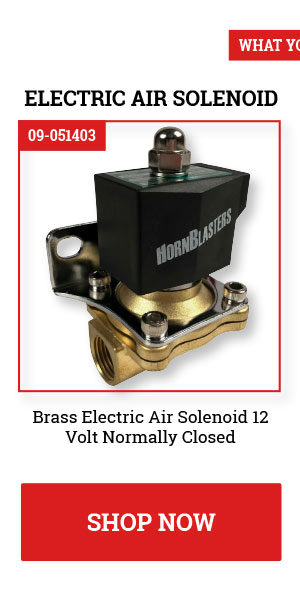 Electric Air Solenoid Only: Brass Electric Air Solenoid 12 Volt Normally Closed.