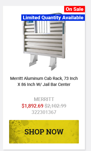 Merritt Aluminum Cab Rack, 73 Inch X 86 Inch W/ Jail Bar Center