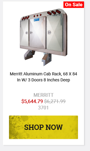 Merritt Aluminum Cab Rack, 68 X 84 In W/ 3 Doors 8 Inches Deep