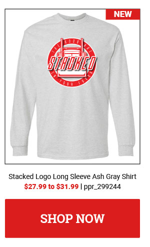 Stacked Logo Long Sleeve Ash Gray Shirt