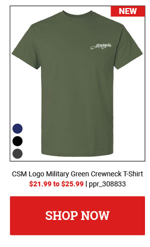 CSM Logo Military Green Crewneck T-shirt