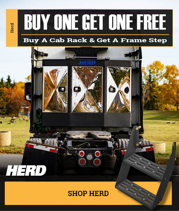 Buy A Cab Rack Get A Frame Step Free!! Herd 70” X 80” 300 Series Cab Rack With 3 Lockable Polished Stainless Steel Doors