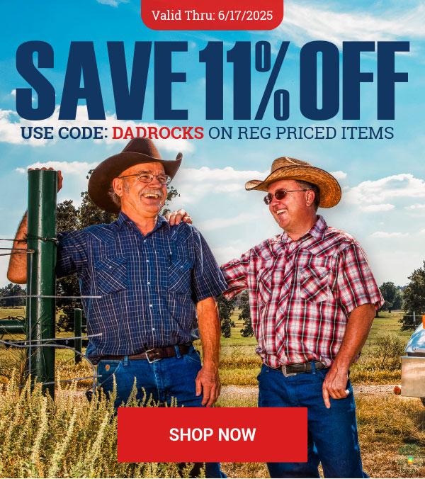 USE CODE DADROCKS For 11% OFF Regular Priced Items!