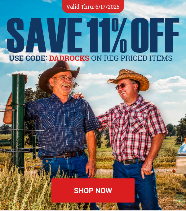 USE CODE: DADROCKS For 11% OFF Regular Priced items