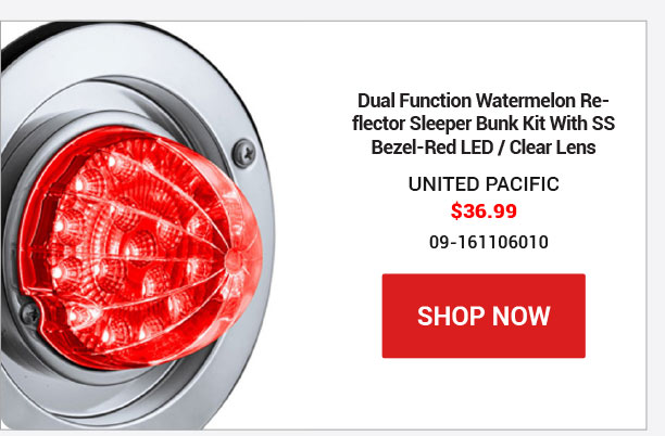 Dual Function Watermelon Reflector Sleeper Bunk Kit With SS Bezel-Red LED / Clear Lens  SKU:09-161106010 $36.99