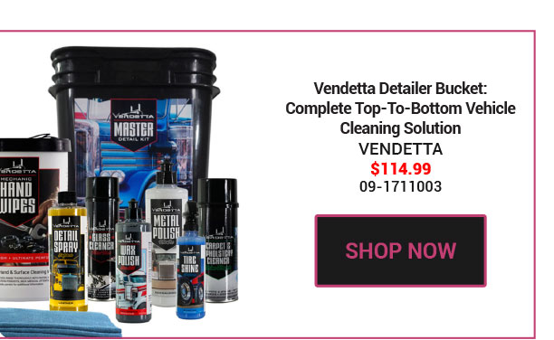 Vendetta Detailer Bucket: Complete Top-To-Bottom Vehicle Cleaning Solution SKU:09-1711003 $114.99