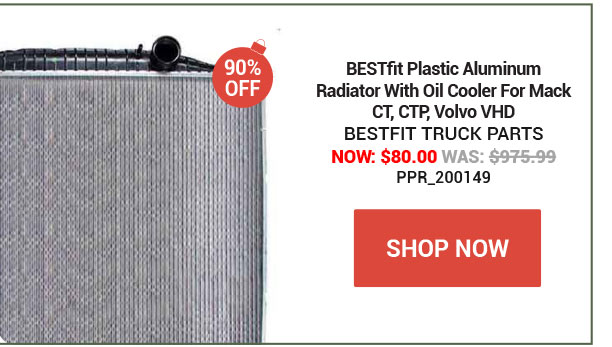 BESTfit Plastic Aluminum Radiator With Oil Cooler For Mack CT, CTP, Volvo VHD Now: $80.00 Was: $975.99 PPR_200149