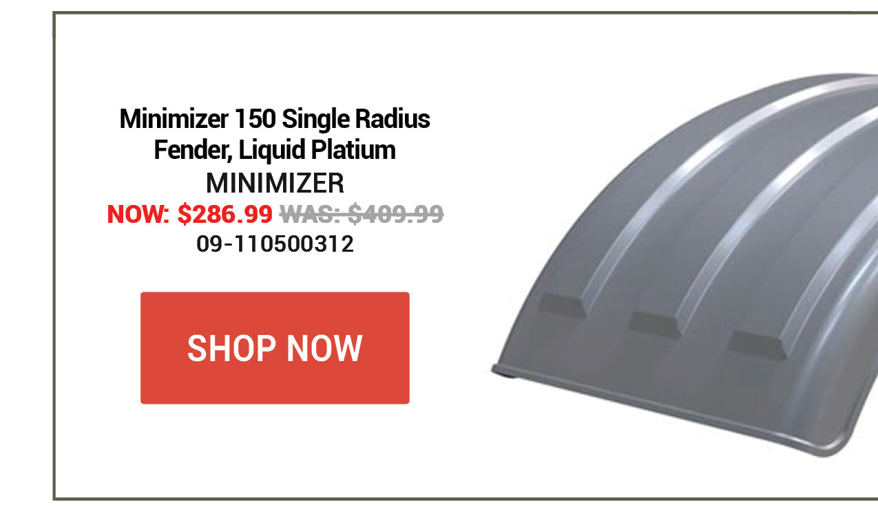 Minimizer 150 Single Radius Fender, Liquid Platium SKU:09-110500312 Now: $286.99 Was: $409.99