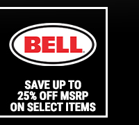 Bell: save up to 25% off MSRP on select items D SAVE UP TO P ON SELECT ITEMS 