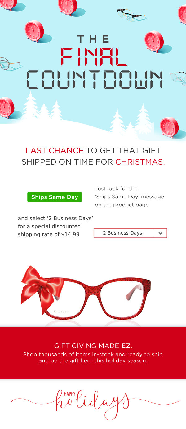 ARRIVES BEFORE CHRISTMAS